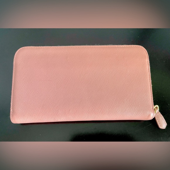 Prada Leather Zip Around Bow Wallet Ballerina Pink - Picture 6 of 13
